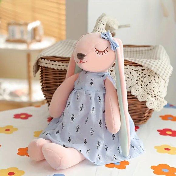 PAIR  - 14" Plush Bunny Rabbit Stuffed Toy- Floppy Ears - Easter, Nursery, Gift - Picture 1 of 6